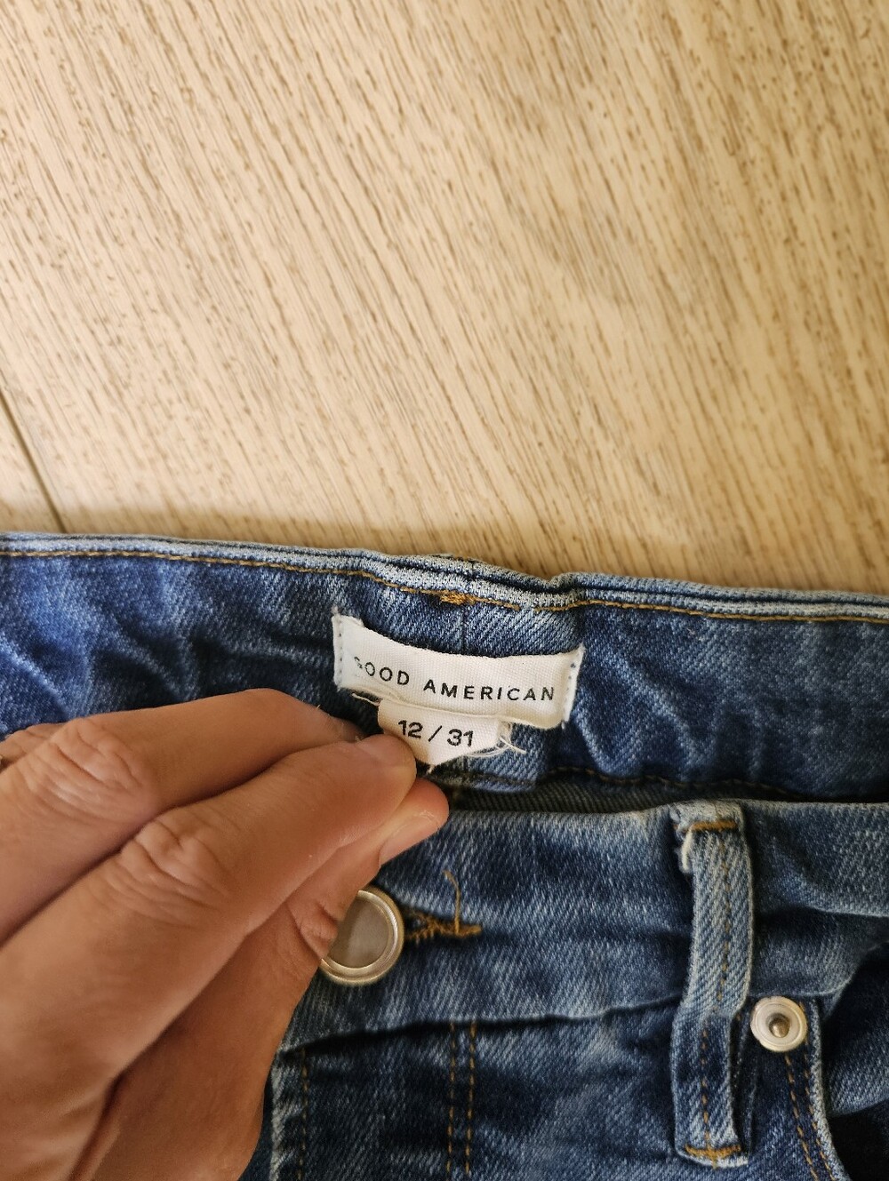 $140 Good American Good Legs Ripped High Waist Cigarette Jeans 12 / 31 - Picture 4 of 9